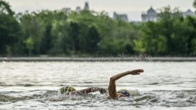 Imagen de la natación en el Half Madrid