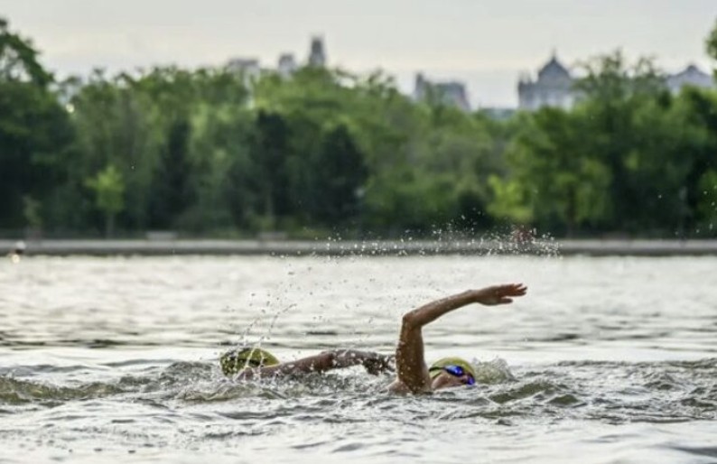Imagen de la natación en el Half Madrid