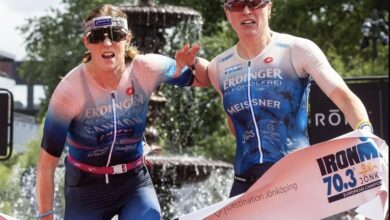 IRONMAN/ Imagen de la meta en el IRONMAN 70.3 Jönköping