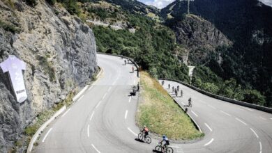 Photography Cyrille Quintard/ Imagen de la subida de Alpe d’Huez