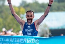 @worldtriathlon/ Benjamin Choquert ganando en Chengdu