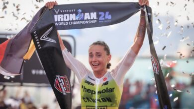 @gettyimages/ Imagen de la meta en el mundial IRONMAN