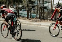 Imagen de triatletas en competición
