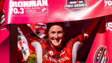 IRONMAN/ Kat Matthews ganando en el IRONMAN 70.3 Zell am See-Kaprun
