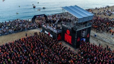IRONMAN/ Imagen de la salida del IRONMAN Barcelona