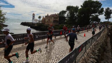 @gettyimages/ Imagen de triatletas corriendo en el IRONMAN Cascais