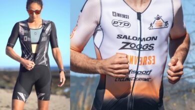 Imagen de monos de triatlón de 2 y una pieza