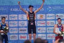 @worldtriathlon/ Imagen del pódium en Karlovy Vary
