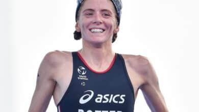 @worldtriathlon/ Beth Potter ganando en Weihai