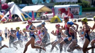 @worldtriathlon/ Imagen de la salida en una prueba en Weihai