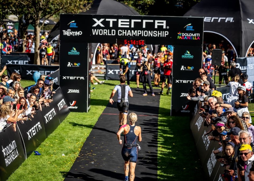 Imagen de la meta en el Mundial XTERRA