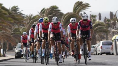 El grupo entrenando en Kona