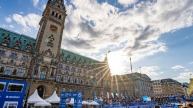 @worldtriathlon/ Imagen de los boxes en Hamburgo