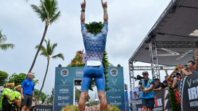 @gettyimages/ Imagen de la meta del IRONMAN Kona en Hawaii