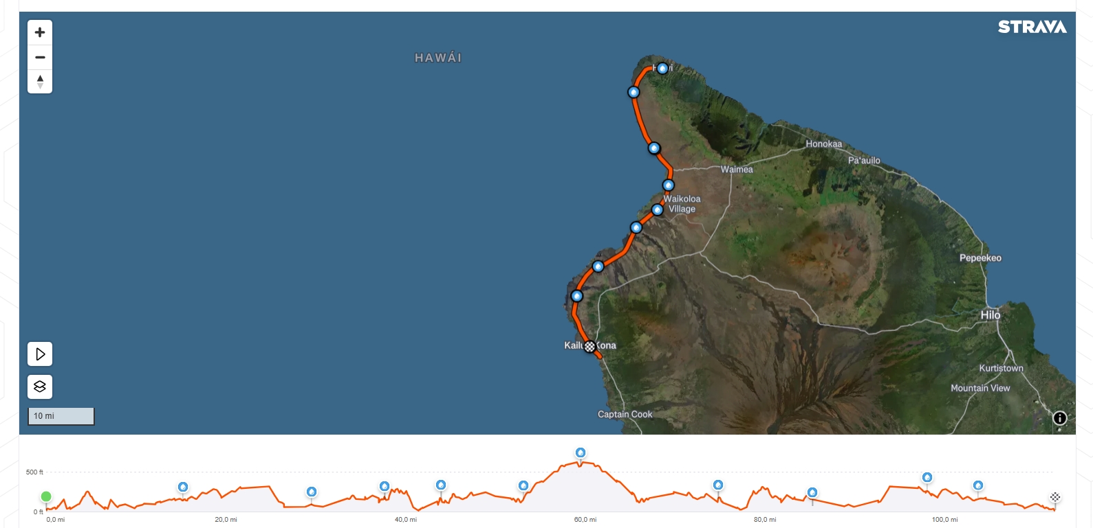 Circuito de ciclismo del IRONMAN Hawaii 2025 Circuito de ciclismo del IRONMAN Hawaii 2025