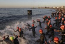 IRONMAN/ Imagen de la salida de un IRONMAN 70.3