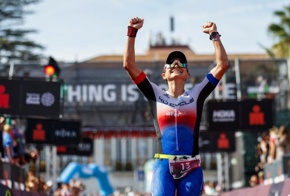 @gettyimages/ Imagen de la meta en una prueba IRONMAN
