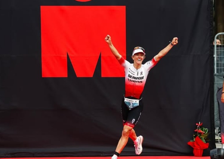 @ironman/ Julie Derron ganando el IRONMAN Vitoria