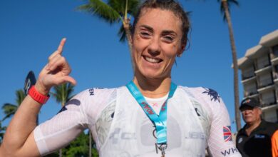@gettyimages( Lucy Charles después de ganar la Ho‘ala Swim 2025