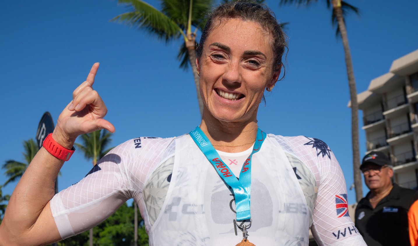 @gettyimages( Lucy Charles después de ganar la Ho‘ala Swim 2025