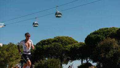 Imagen de un triatleta en el TRITON 1 Lisboa