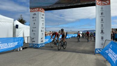 @clublasnta/ Imagen de la meta en la Vuelta Ciclista a Lanzarote