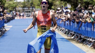 @worldtriathlon/ David Cantero ganando en una Copa del Mundo
