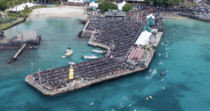 IRONMAN/ Imagen de los Boxes en Kona