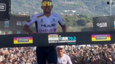 Ytoutub/ Imagen del sprint entre Jelle Geens y Blummenfelt