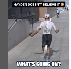 Instagram/ Haiden Wilde confuso en el T100 Dubai