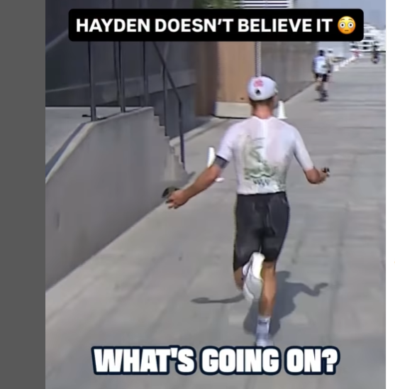 Instagram/ Haiden Wilde confuso en el T100 Dubai