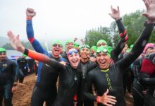 IRONMAN/ Imagen de triatletas antes de la salida