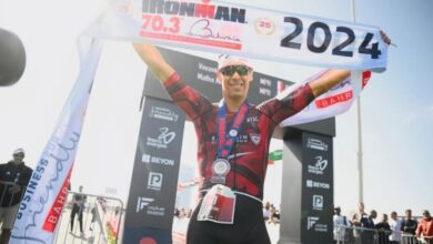 Instagram/ Vicent Luis ganando el IRONMAN 70.3 Bahrain 2025