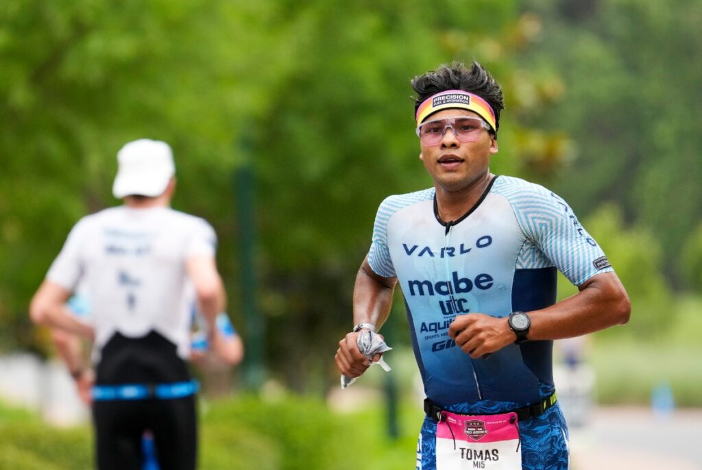 Pie de foto: Tomás Rodríguez Hernández, en una imagen de archivo durante el IRONMAN Texas 2024.