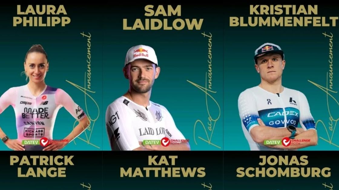 Kristian Blummenfelt, Sam Laidlow, Patrick Lange, Laura Philipp y Kat Matthews en el cartel del Challenge Roth 2026