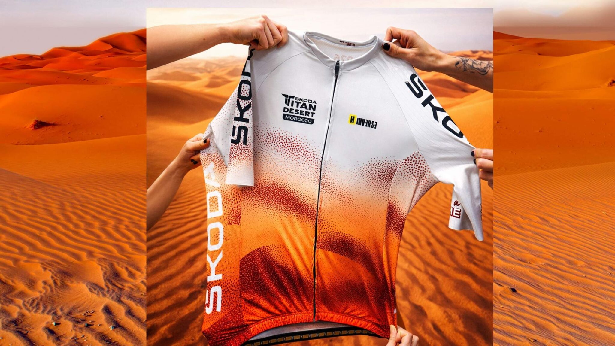 Maillot oficial de la Škoda Titan Desert Morocco 2026 diseñado por INVERSE