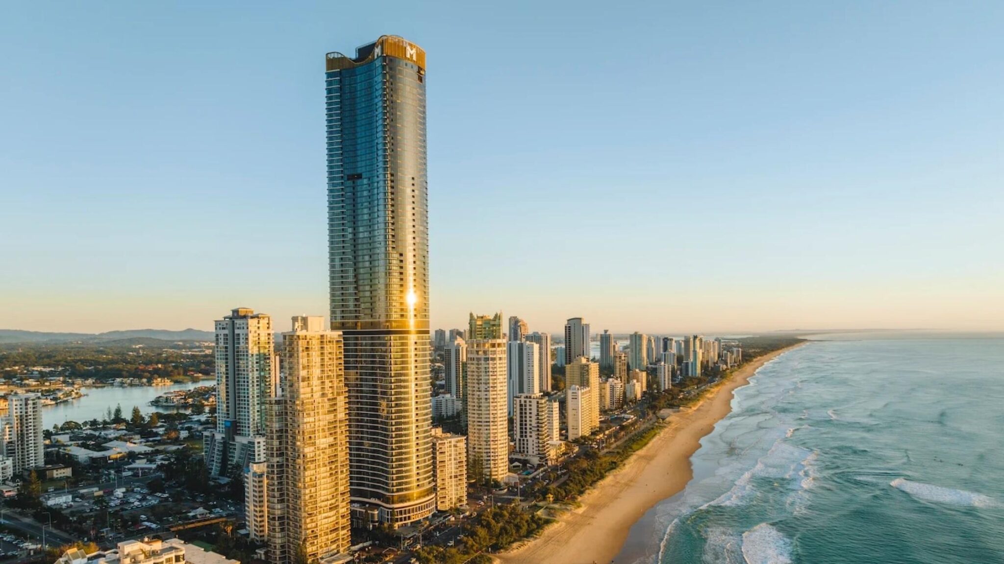 Panorámica de Gold Coast sede del T100 Gold Coast 2026 en Australia