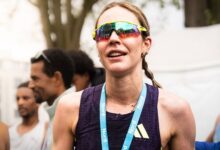 Cassandre Beaugrand tras su récord de Francia de 10K en Lille