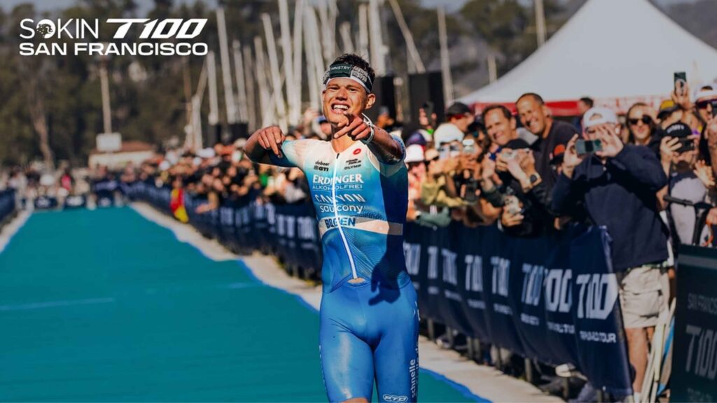 Rico Bogen celebrando su victoria en el Sokin T100 San Francisco