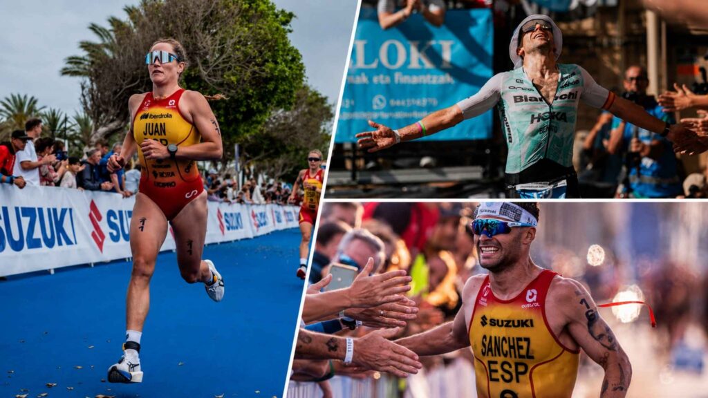 Collage with Noelia Juan, Antonio Benito and Roberto Sánchez Mantecón in competition
