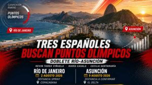 Imagen promocional del doblete de Copas del Mundo de Río de Janeiro y Asunción con puntos para Los Ángeles 2028