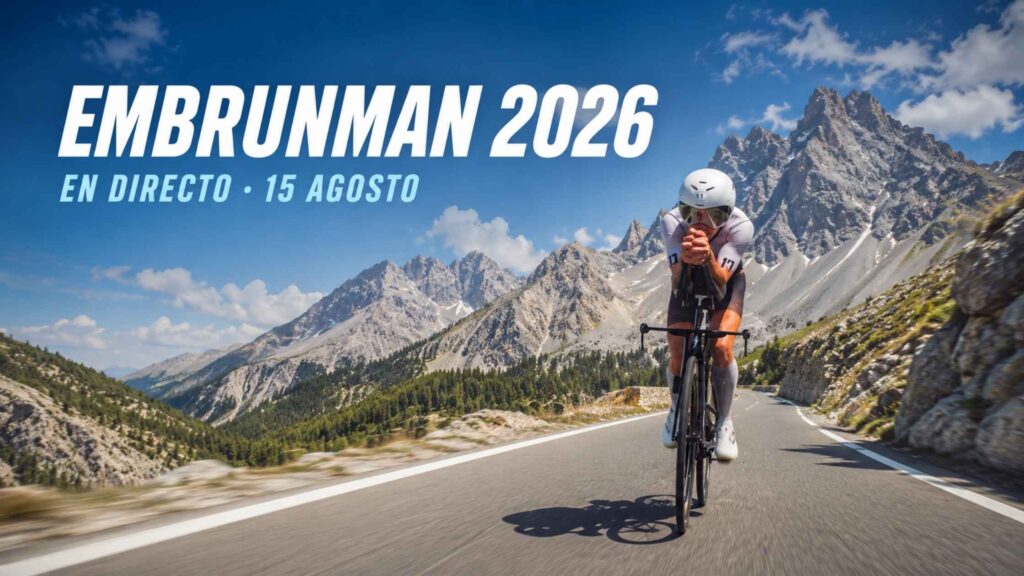 Embrunman 2026 en directo con ciclista en carretera de montaña