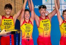 Equipo español celebra la plata en el Europeo de Relevo Mixto de Elbląg 2026