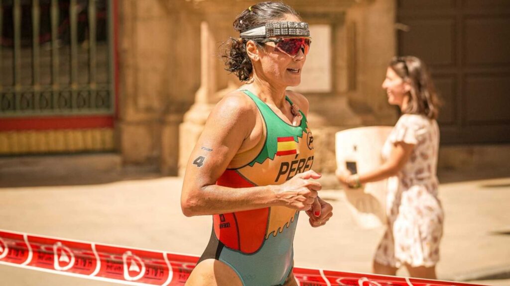 Sara Pérez Sala correndo durante um teste de PTO