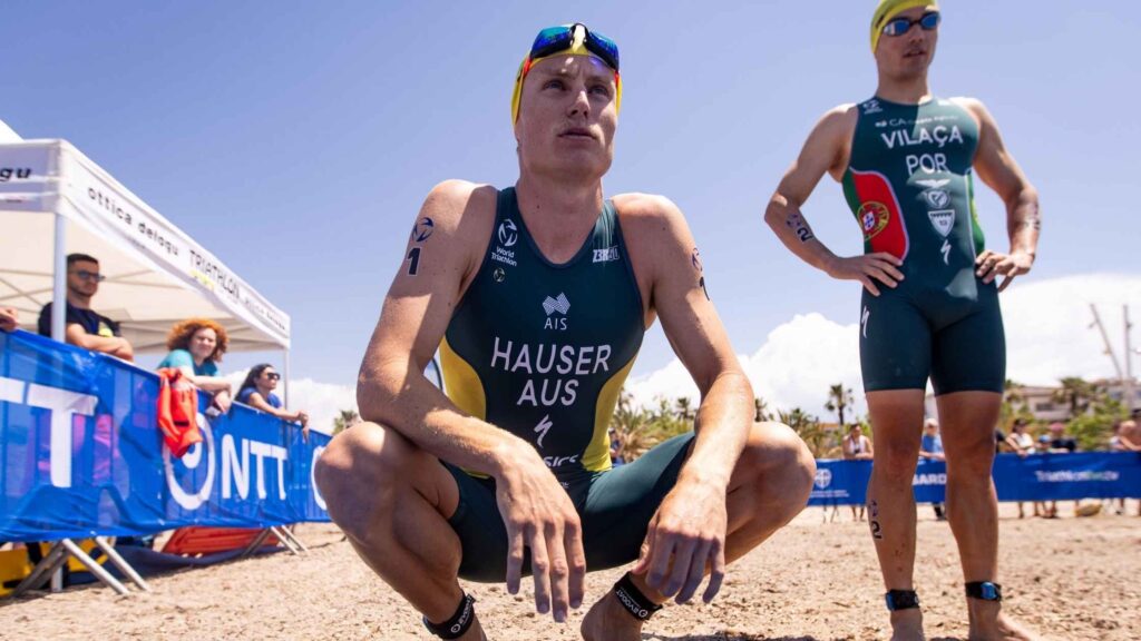 Hauser en primer plano antes de una prueba de las Series Mundiales