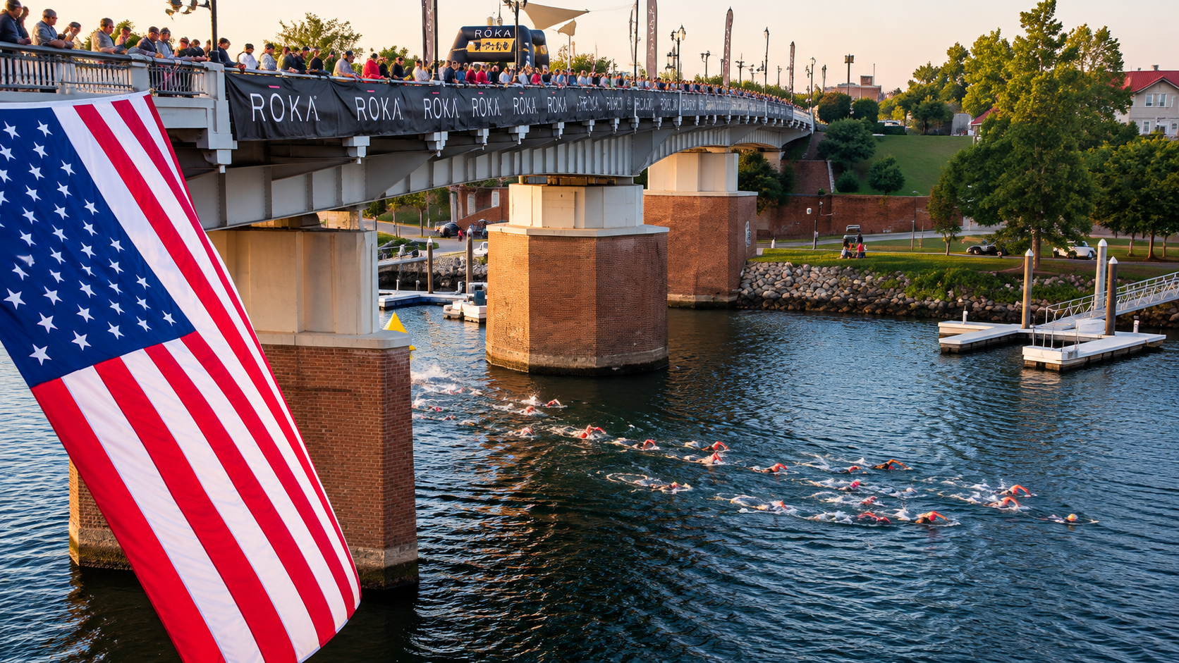 Natación del IRONMAN 70.3 Augusta en el río Savannah