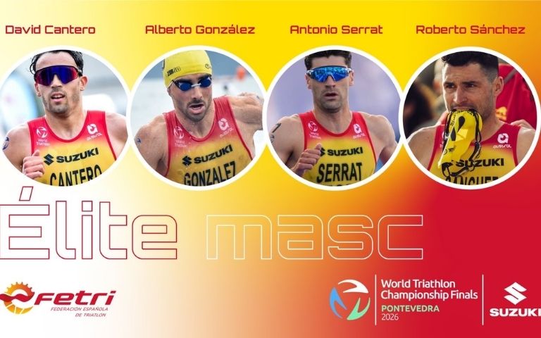 Gráfico de FETRI sobre la selección española élite masculina para la Gran Final WTCS Pontevedra 2026