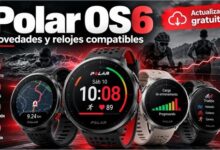 Relojes deportivos Polar con una recreación visual de las novedades de Polar OS6